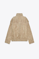 Sophia™ | Wildlederjacke Marble Sand