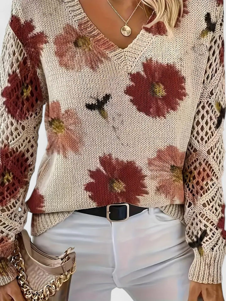 Annelies™ | Elegante Pullover mit Blumenmuster