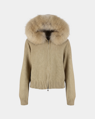 Lenora | Strickmantel mit Fellkragen