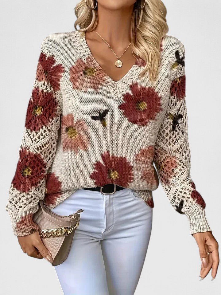 Annelies™ | Elegante Pullover mit Blumenmuster