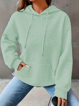 Léana™ | Texturiertes Kapuzen-Sweatshirt mit langen Ärmeln