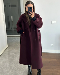Amalia | Weinrot Trenchcoat