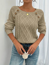 Lotte | Edle Kabelzugstrick-Winterpullover