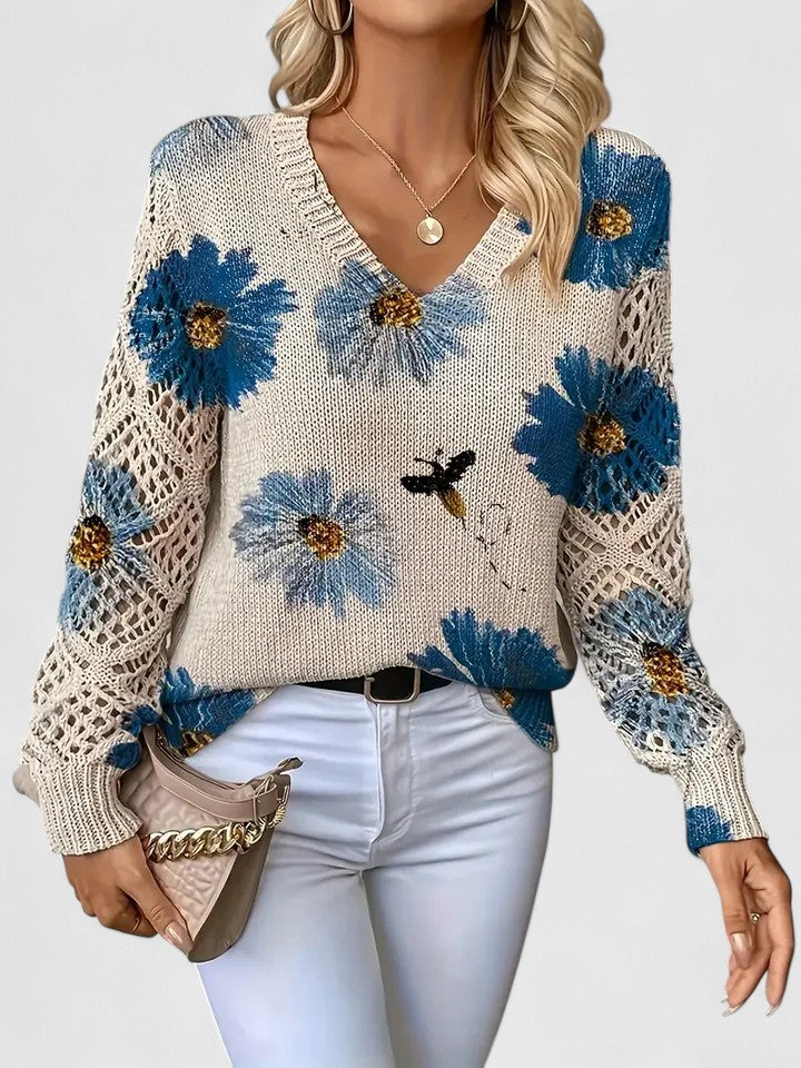 Annelies™ | Elegante Pullover mit Blumenmuster
