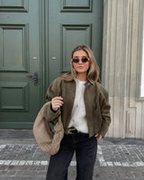 Noah™ | Bomberjacke aus Kunstvelours