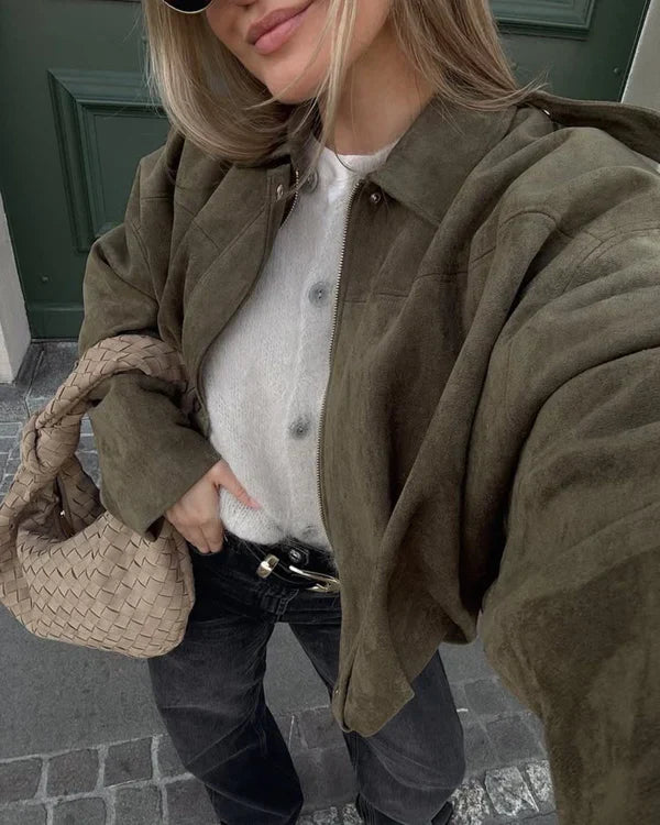 Noah™ | Bomberjacke aus Kunstvelours