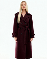 Amalia | Weinrot Trenchcoat