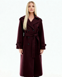 Amalia | Weinrot Trenchcoat