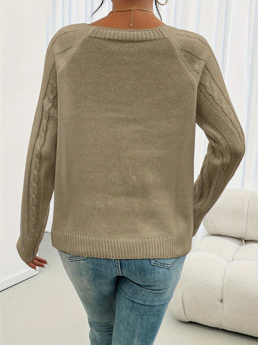 Lotte | Edle Kabelzugstrick-Winterpullover