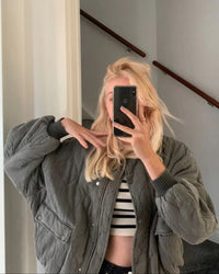 Selvia | Gepolsterte Bomberjacke