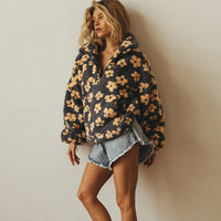Daisy | Geblümter Warmer Fleecepullover
