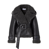 Elvira | Belted Shearling Coat
