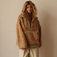 Daisy | Geblümter Warmer Fleecepullover