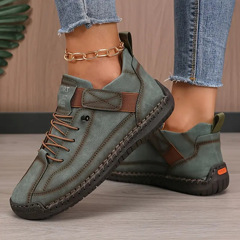 Sophie™ | Bequeme Wanderstiefel Dunkelgrün