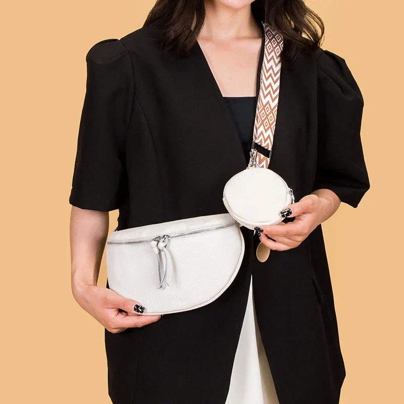 Hayley | Veredelte PU Leder-Schultertasche