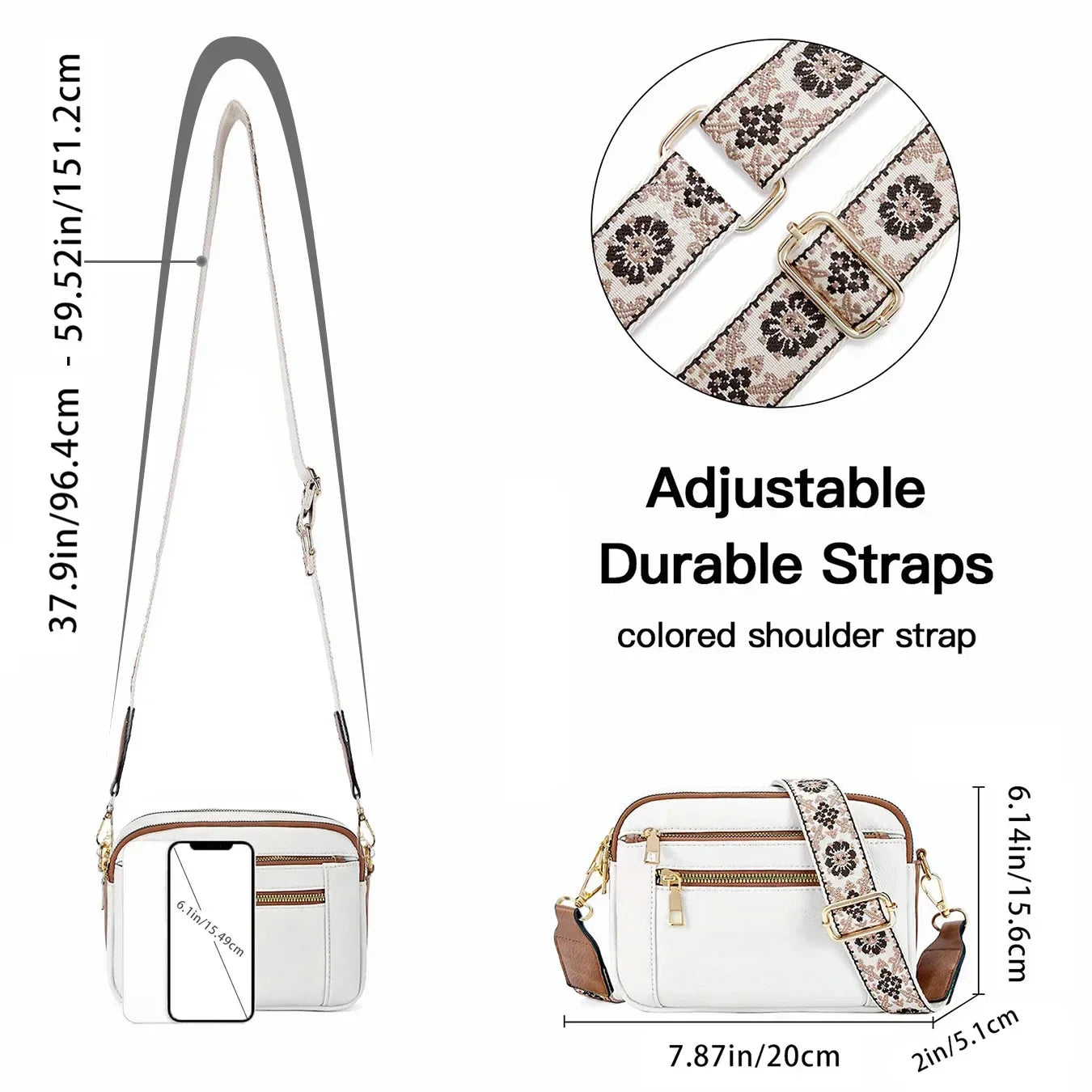 Edith | Raffinierte PU Leder-Schultertasche