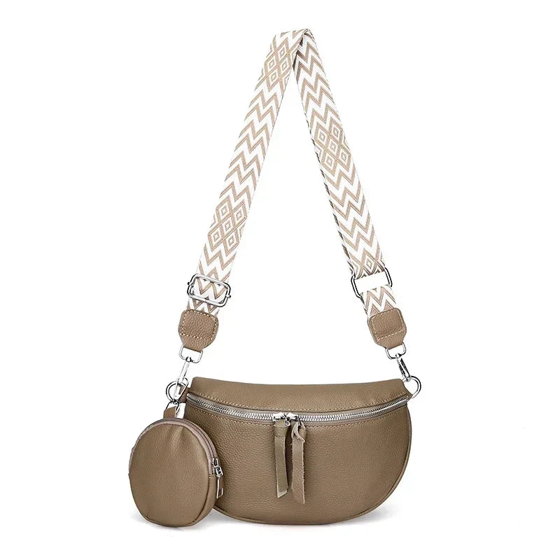 Hayley | Veredelte PU Leder-Schultertasche