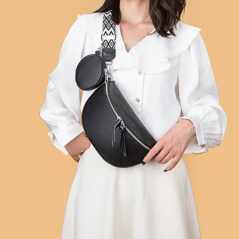 Hayley | Veredelte PU Leder-Schultertasche