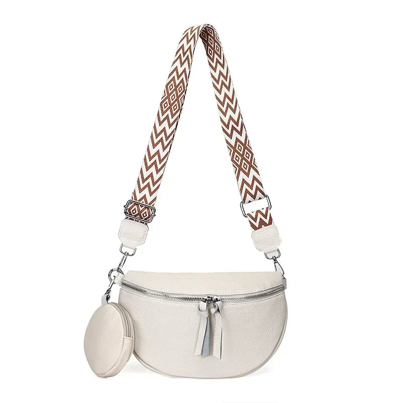 Hayley | Veredelte PU Leder-Schultertasche