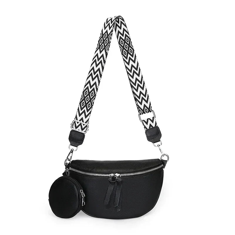 Hayley | Veredelte PU Leder-Schultertasche