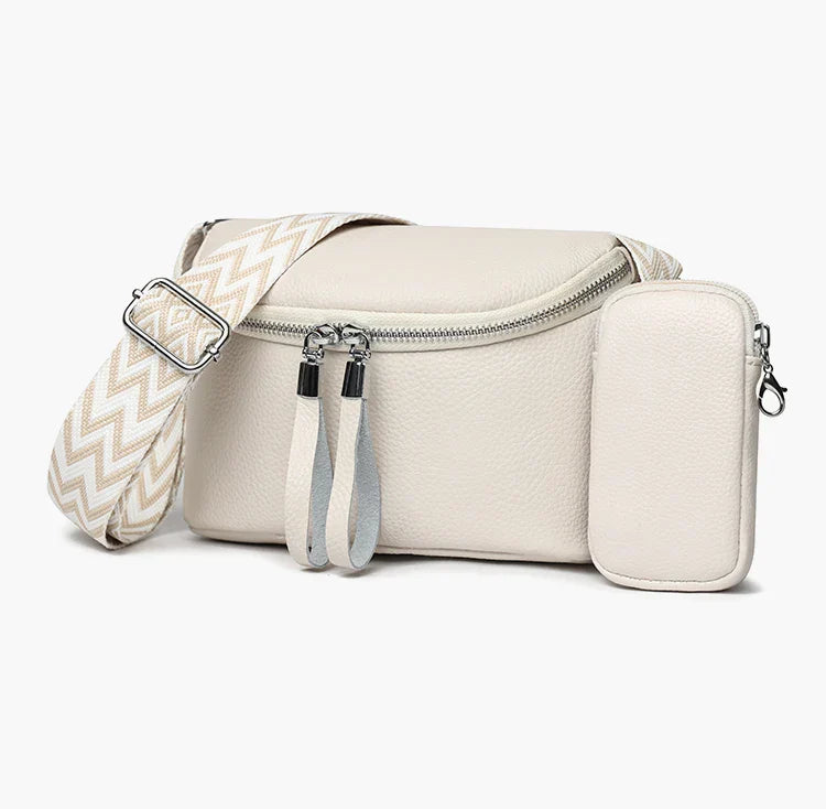 Nina | Finsläpad PU Leder-Umhängetasche
