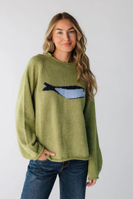 Olive Strick-Fischerpullover