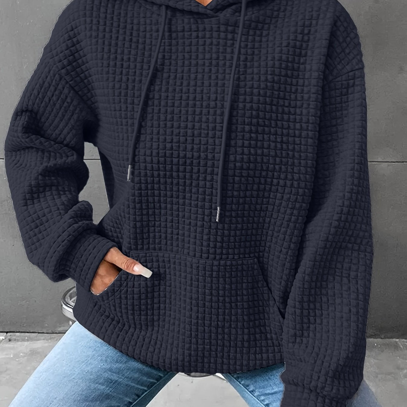 Léana™ | Texturiertes Kapuzen-Sweatshirt mit langen Ärmeln