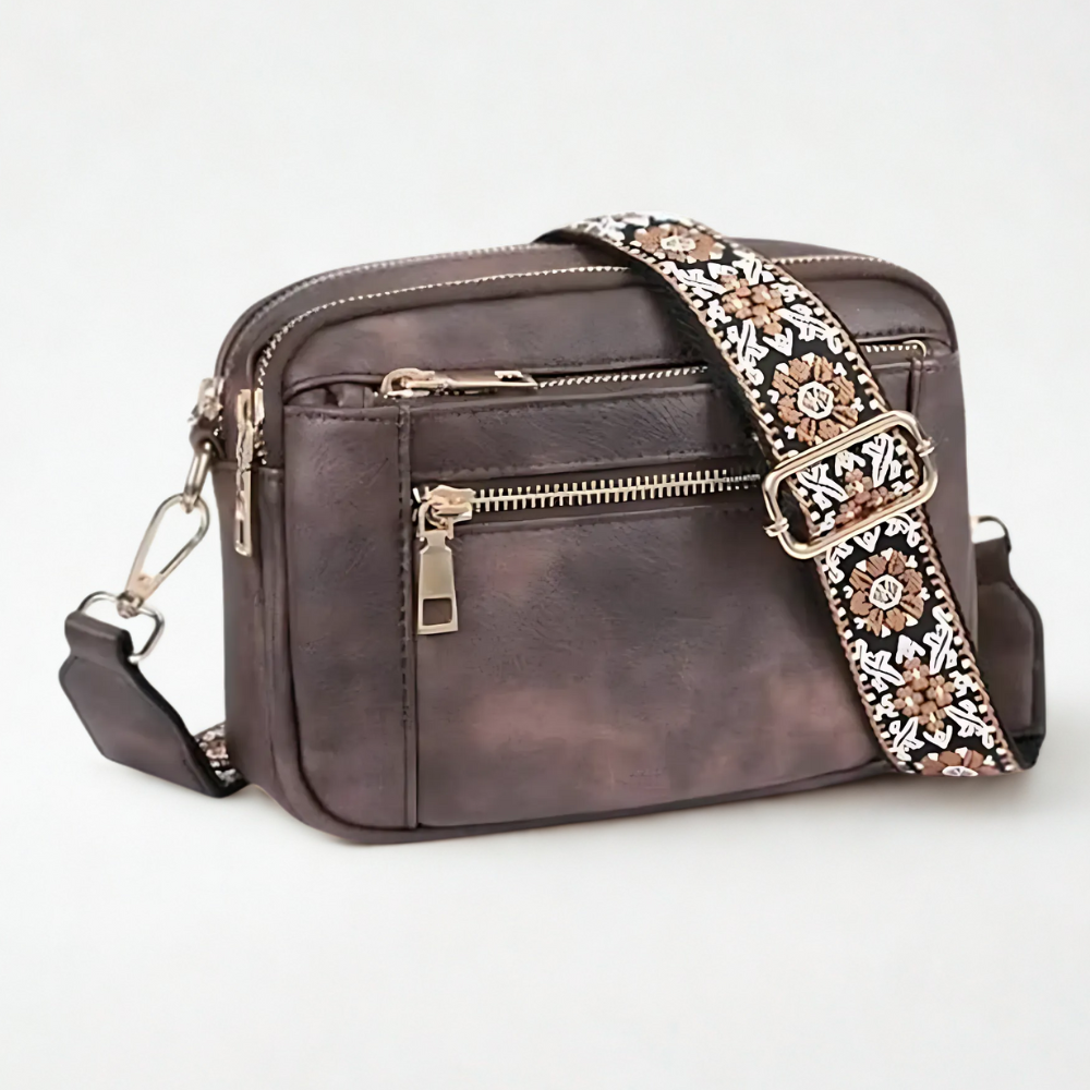 Edith | Raffinierte PU Leder-Schultertasche