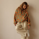Daisy | Geblümter Warmer Fleecepullover