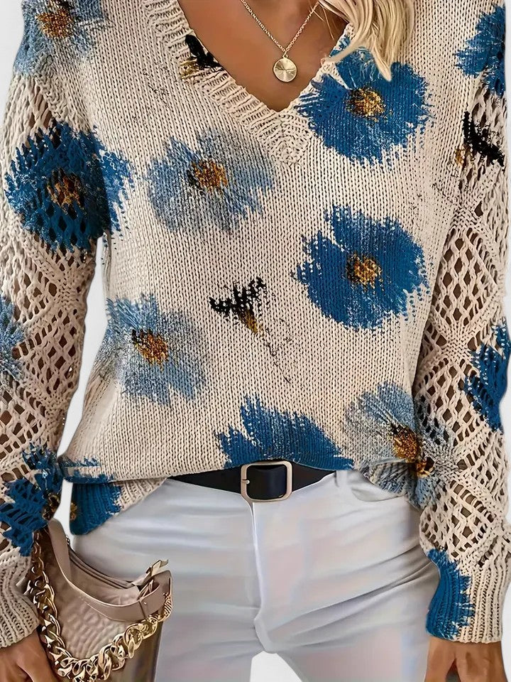 Annelies™ | Elegante Pullover mit Blumenmuster