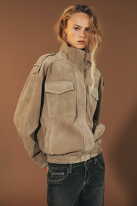 Sophia™ | Wildlederjacke Marble Sand