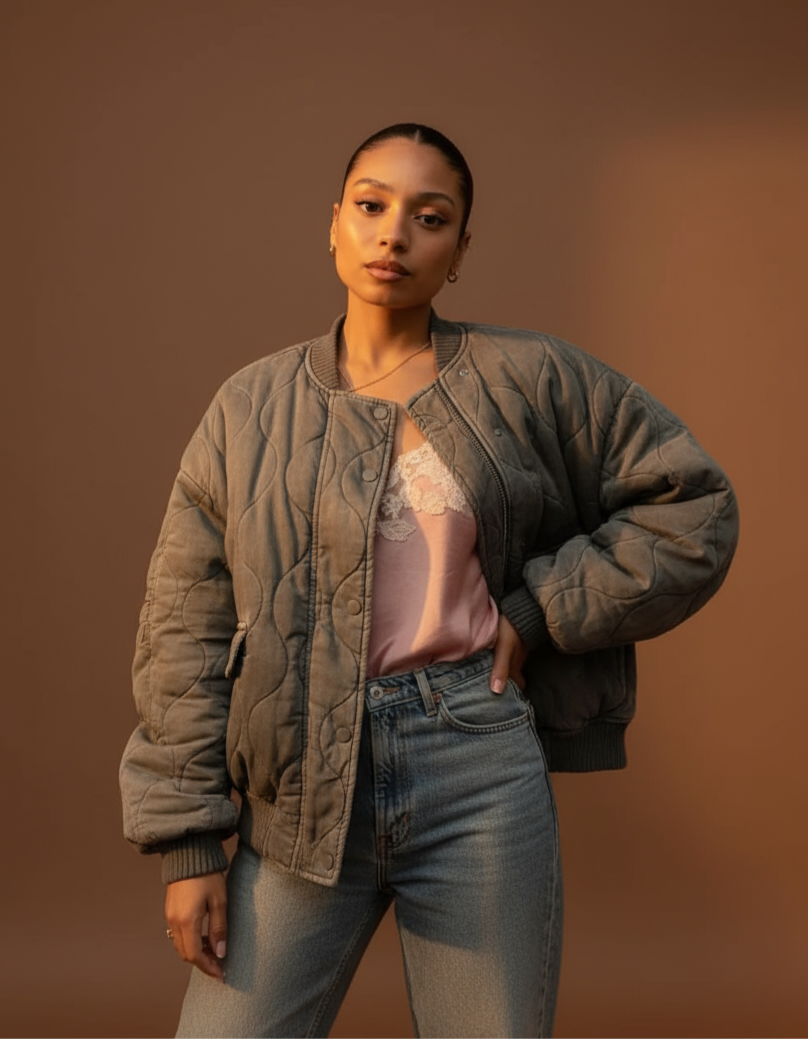 Selvia | Gepolsterte Bomberjacke