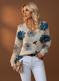 Annelies™ | Elegante Pullover mit Blumenmuster