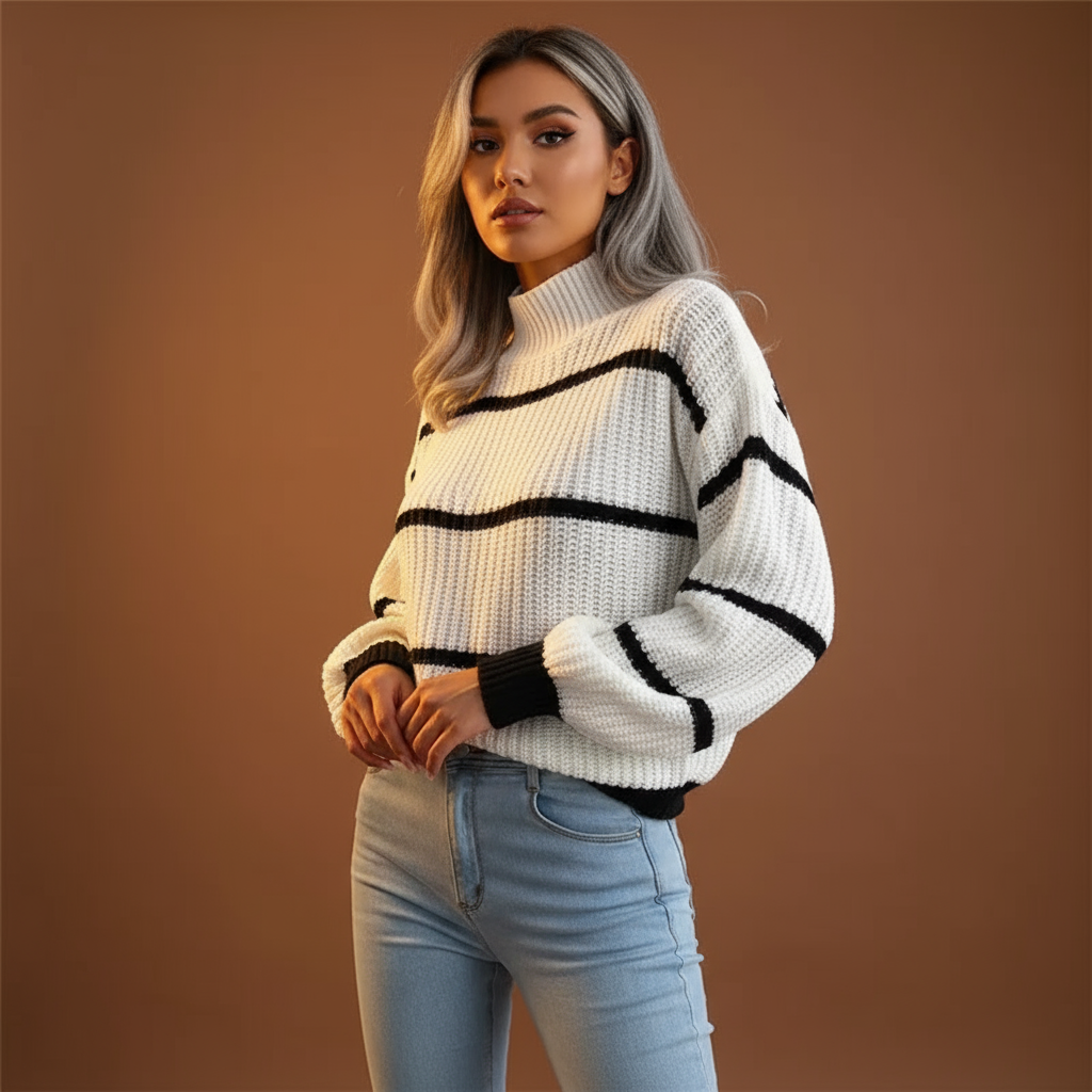 Lina | Gestreiftes Damenpullover