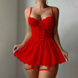 Selvya | Dessous-Kleid mit Spitze