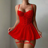 Selvya | Dessous-Kleid mit Spitze
